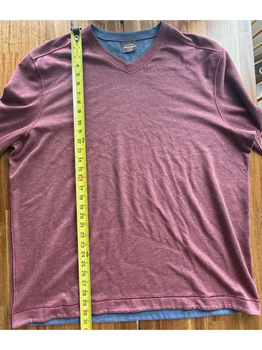 Johnston & Murphy Reversible Long Sleeve Pullover in Red And Blue‎ Men’s XXL